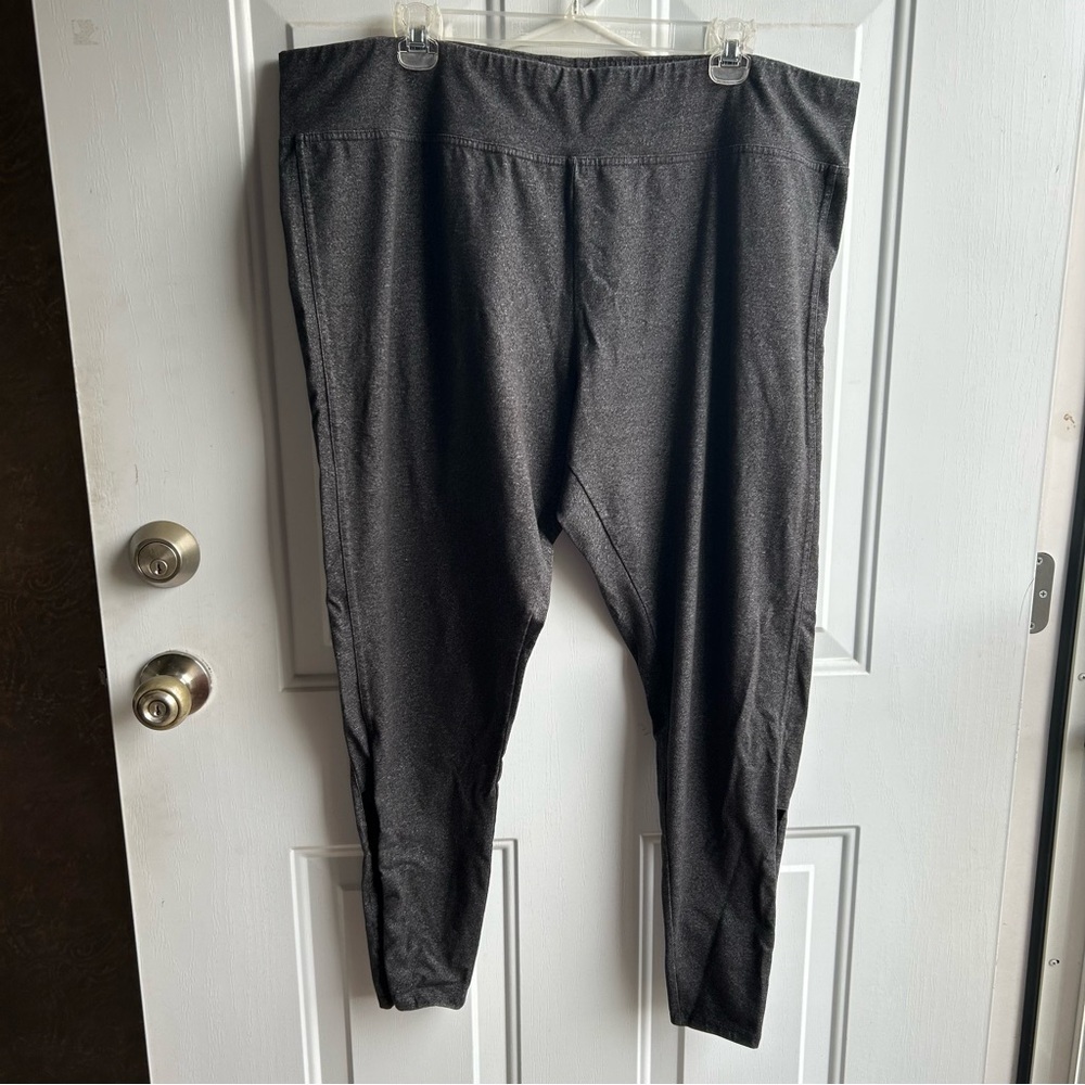 MTA Sport Charcoal Ankle Length Athletic Leggings Women’s Plus Size 3X